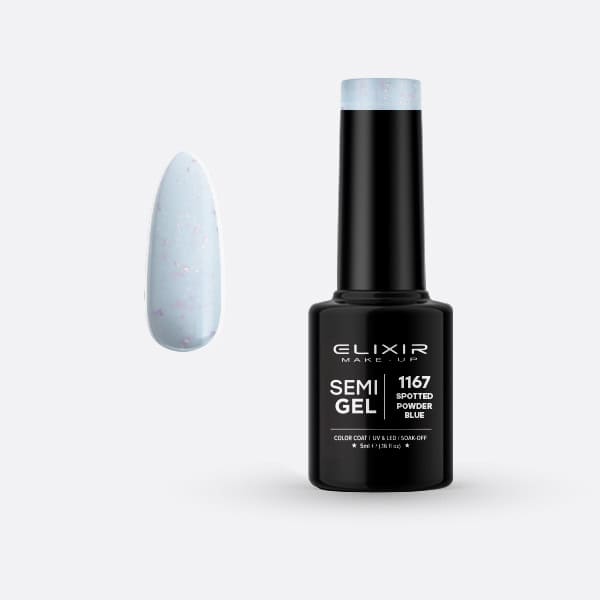 Elixir Ημιμόνιμο βερνίκι 5ml – #1167 (Spotted Powder Blue)