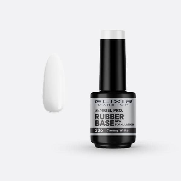Elixir Pro. Ημιμόνιμο βερνίκι 15ml – #336 (Rubber Base Creamy White)