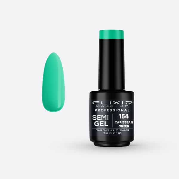 Elixir Pro. Ημιμόνιμο βερνίκι 15ml – #154 CARRIBEAN GREEN