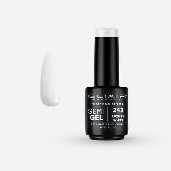 Elixir Pro. Ημιμόνιμο βερνίκι 15ml – #243 (Luxury White)