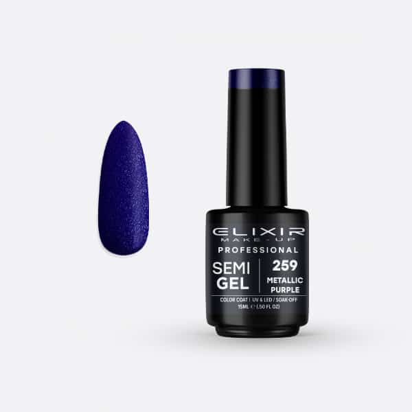 Elixir Pro. Ημιμόνιμο βερνίκι 15ml - #259 (Metallic Purple)