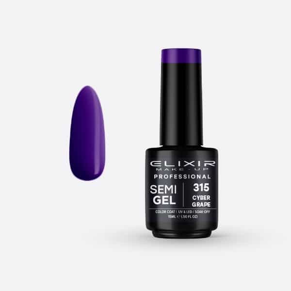 Elixir Pro. Ημιμόνιμο βερνίκι 15ml – #315 (Cyber Grape)