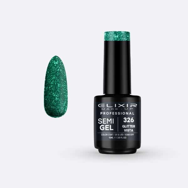 Elixir Pro. Ημιμόνιμο βερνίκι 15ml – #326 (Glitter Vista)