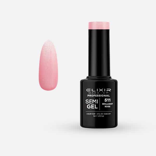Elixir Ημιμόνιμο βερνίκι 5ml – #511 (Brilliant Rose)