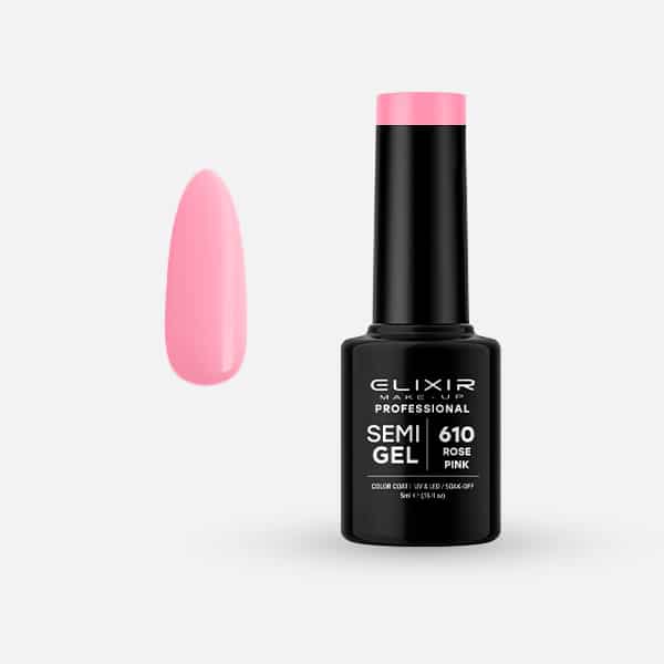 Elixir Ημιμόνιμο βερνίκι 5ml - #610 (Rose Pink)