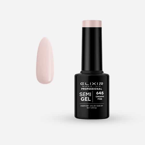 Elixir Ημιμόνιμο βερνίκι 5ml – #645 (Creamy Pink)