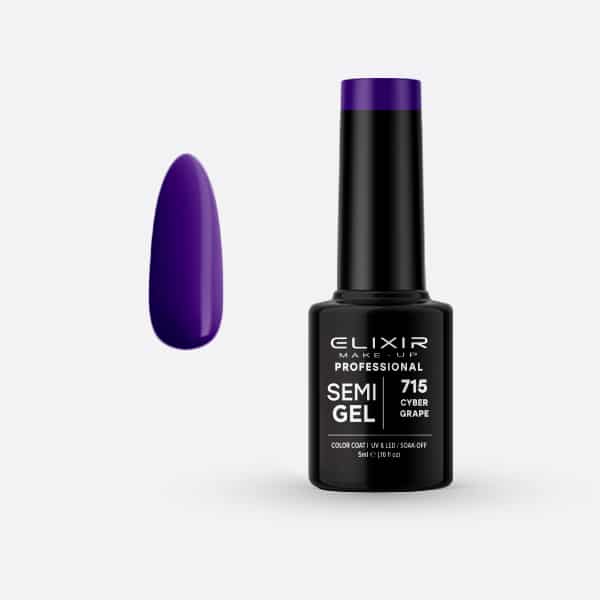 Elixir Ημιμόνιμο βερνίκι 5ml – #715 (Cyber Grape)