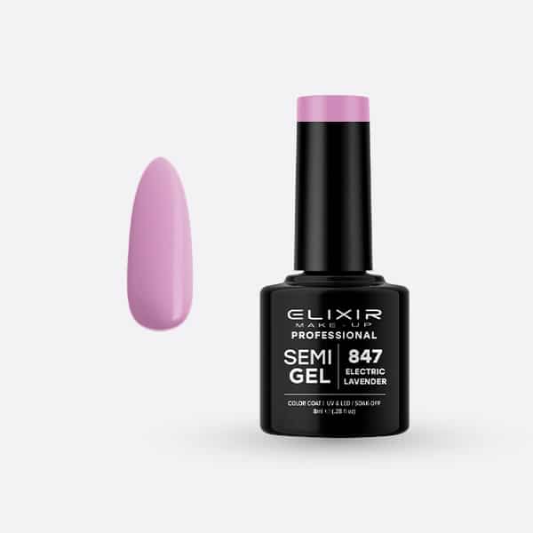 Elixir Ημιμόνιμο βερνίκι 8ml – #847 (Electric lavender)