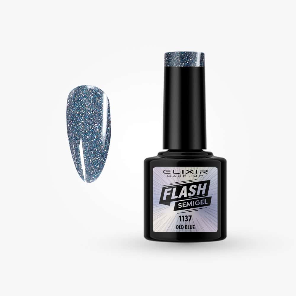 Elixir Ημιμόνιμο βερνίκι Flash 8ml – #1137 (Old Blue)
