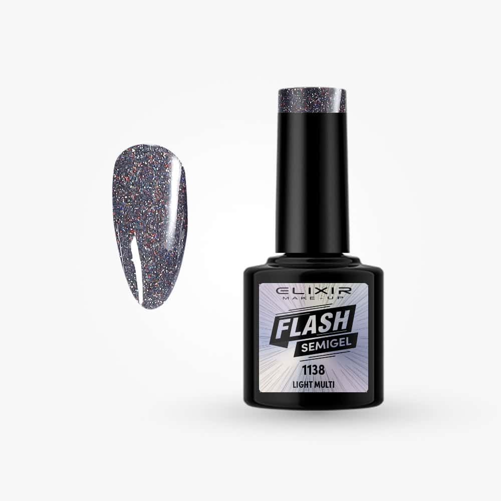 Elixir Ημιμόνιμο βερνίκι Flash 8ml – #1138 (Light Multi)