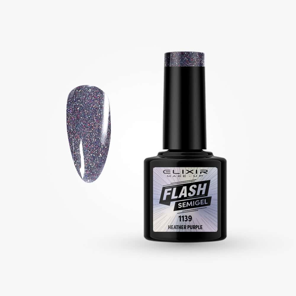Elixir Ημιμόνιμο βερνίκι Flash 8ml – #1139 (Heather Purple)