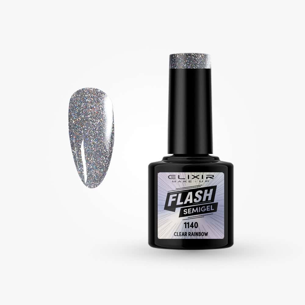 Elixir Ημιμόνιμο βερνίκι Flash 8ml – #1140 (Clear Rainbow)
