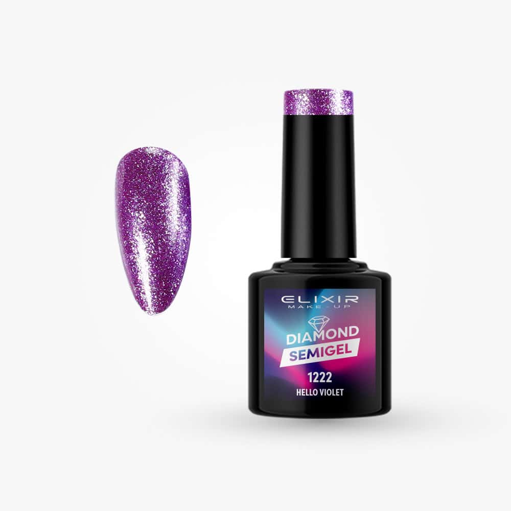 Elixir Ημιμόνιμο βερνίκι Diamond 8ml – #1222 (Hello Violet)