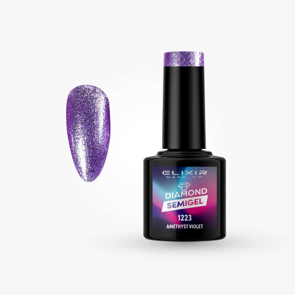 Elixir Ημιμόνιμο βερνίκι Diamond 8ml – #1223 (Amethyst Violet)