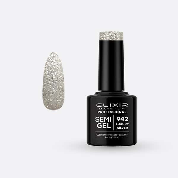 Elixir Ημιμόνιμο βερνίκι 8ml - #942 (Luxury Silver)