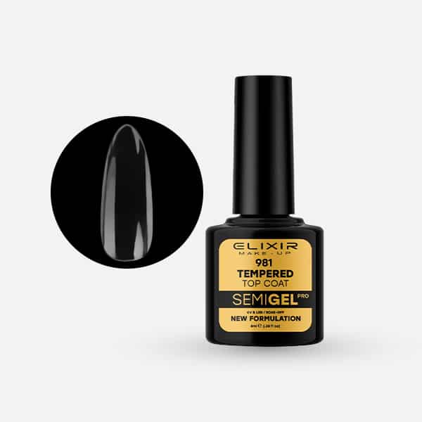 Elixir Ημιμόνιμο βερνίκι 8ml – #981 (Tempered Top Coat – No Wipe)
