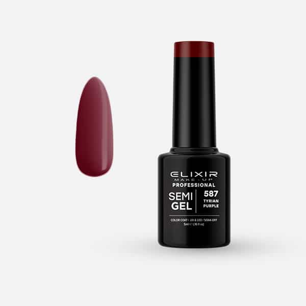 Elixir Ημιμόνιμο βερνίκι 5ml – #587 (Tyrian Purple)