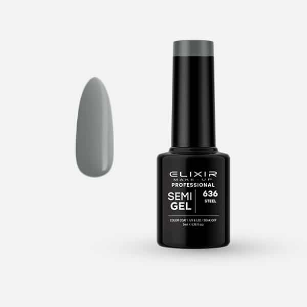 Elixir Ημιμόνιμο βερνίκι 5ml – #636 (Steel)